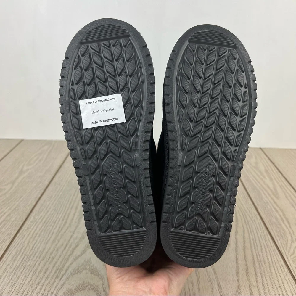 Koolaburra By UGG Women's Delene Wrap Buckle Strap Booties US6 Black Suede $100